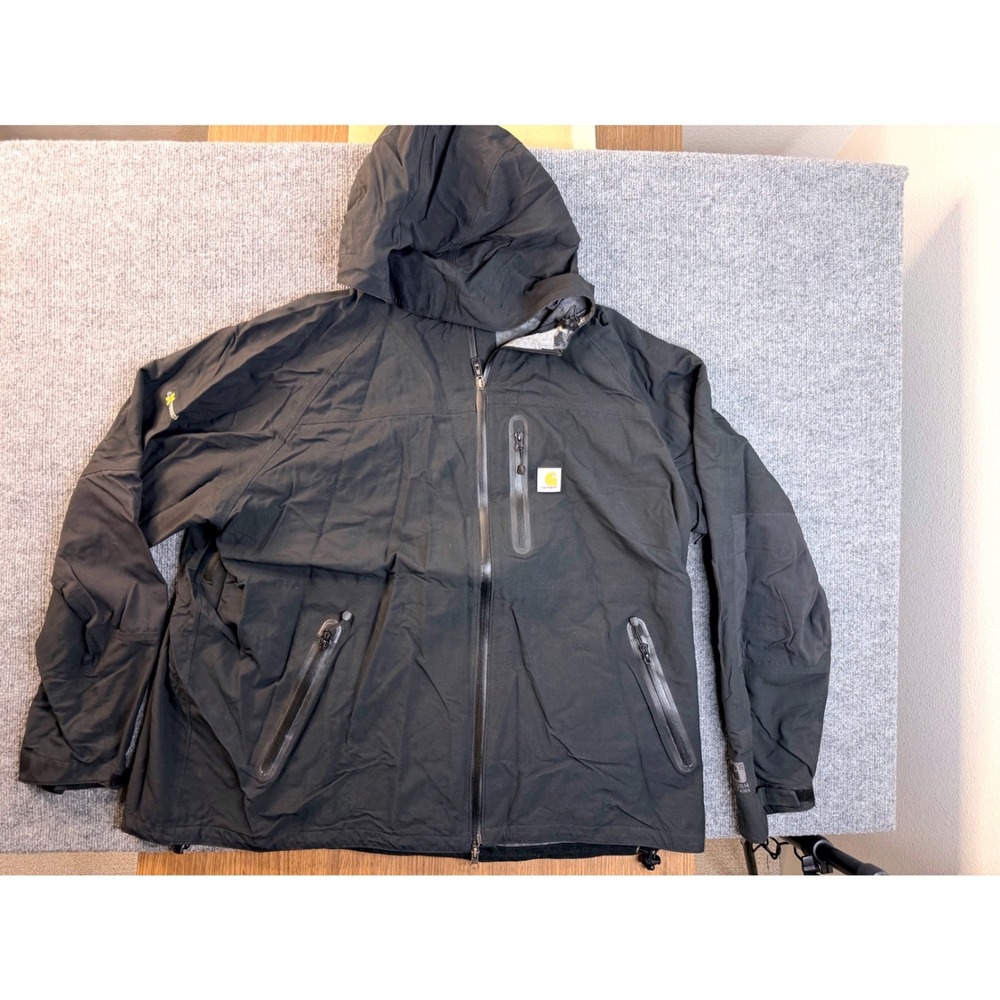 Carhartt Extremes Storm Defender Jacket Mens 3XL Black Nylon Hooded Workwear